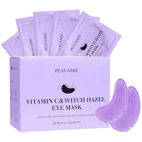 PEAUAMIE Under Eye Patches with Vitamin C and Witch Hazel Eye Mask for Dark Circles and Puffiness,Face Mask Skin Care
